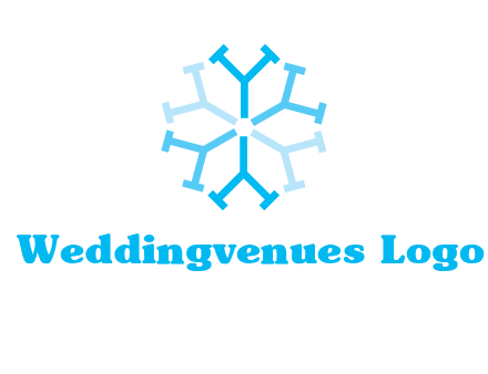 letter Y in rotation forming snowflake