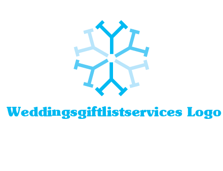 letter Y in rotation forming snowflake