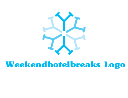 letter Y in rotation forming snowflake