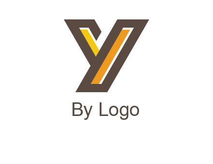 line art abstract letter Y