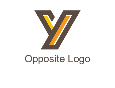 line art abstract letter Y