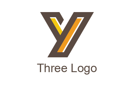 line art abstract letter Y