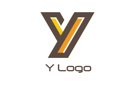line art abstract letter Y