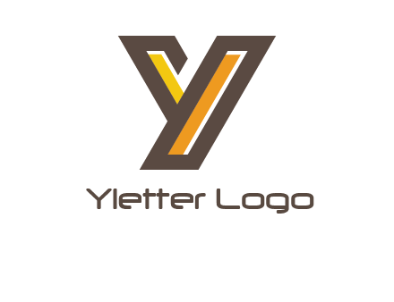line art abstract letter Y