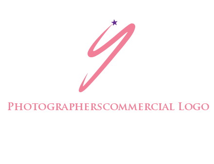 abstract brush stroke letter Y with star