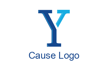 serif font letter Y