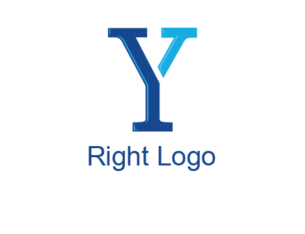 serif font letter Y