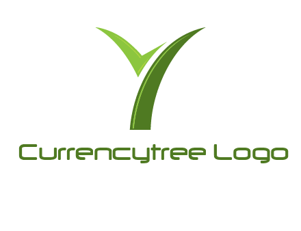 Letter Y in leaf