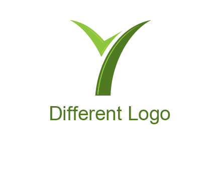 Letter Y in leaf