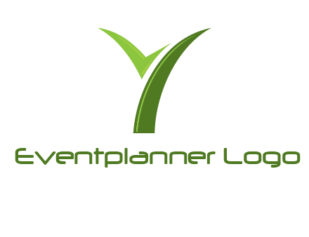 Letter Y in leaf