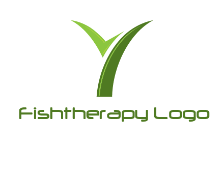 Letter Y in leaf