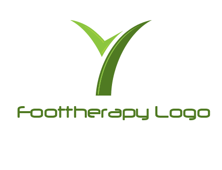 Letter Y in leaf