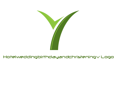 Letter Y in leaf