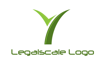 Letter Y in leaf