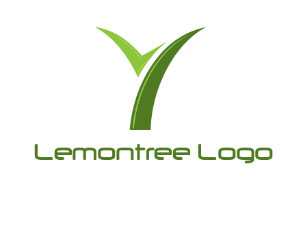 Letter Y in leaf