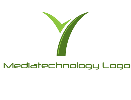 Letter Y in leaf