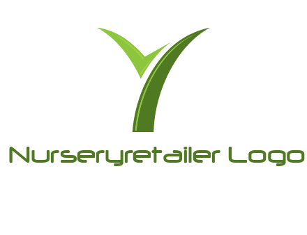 Letter Y in leaf