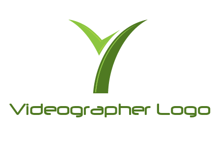 Letter Y in leaf