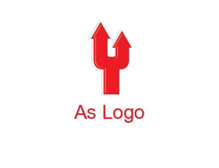 letter Y with arrow