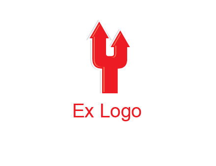 letter Y with arrow