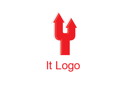 letter Y with arrow