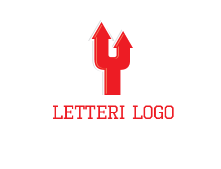 letter Y with arrow