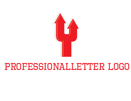 letter Y with arrow