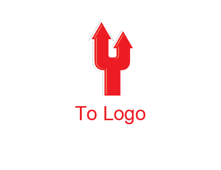 letter Y with arrow