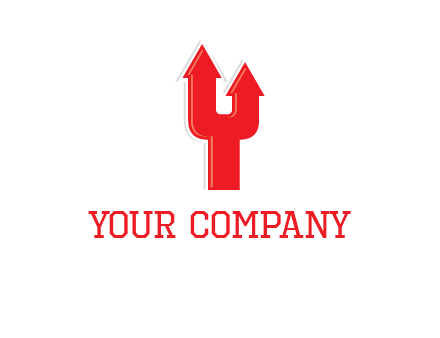 letter Y with arrow