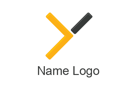 greater than sign forming letter Y
