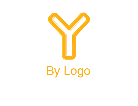 line art letter Y