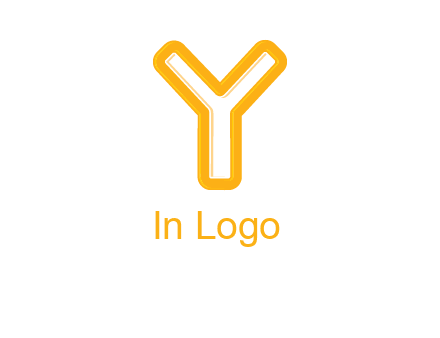 line art letter Y