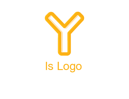 line art letter Y
