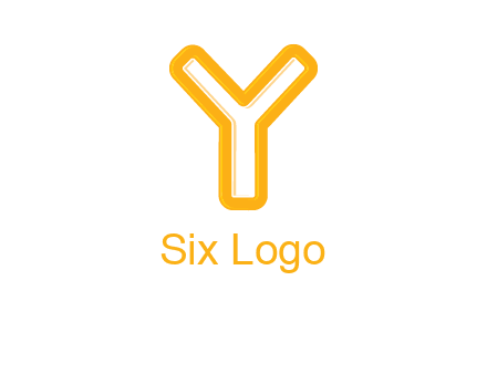 line art letter Y