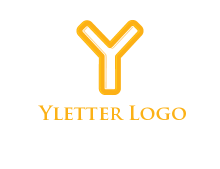 line art letter Y