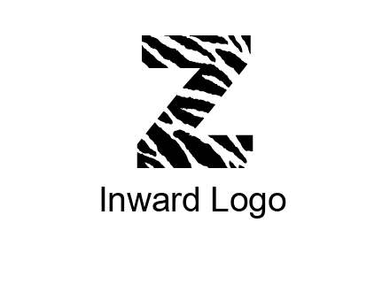 letter Z with zebra pattern