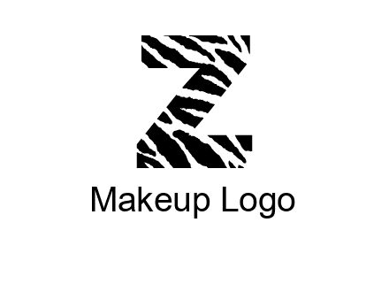letter Z with zebra pattern