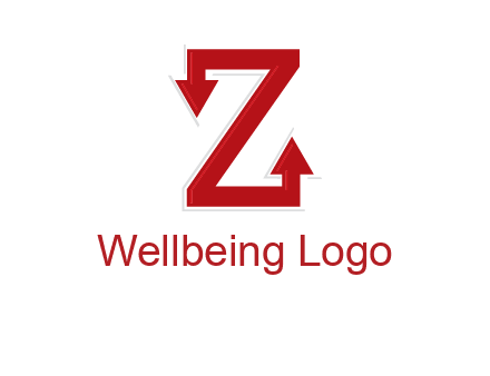 Z letter with arrow