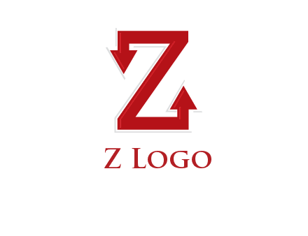 Z letter with arrow