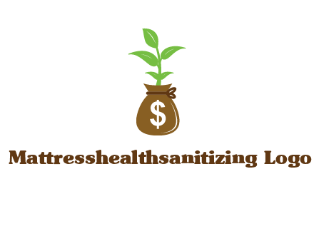 money bag with plant