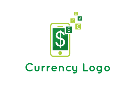 mobile icon currency logo