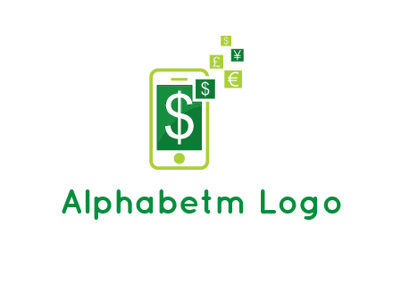 mobile icon currency logo