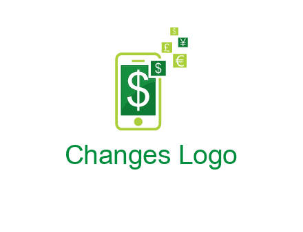 mobile icon currency logo