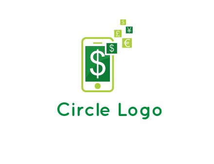 mobile icon currency logo