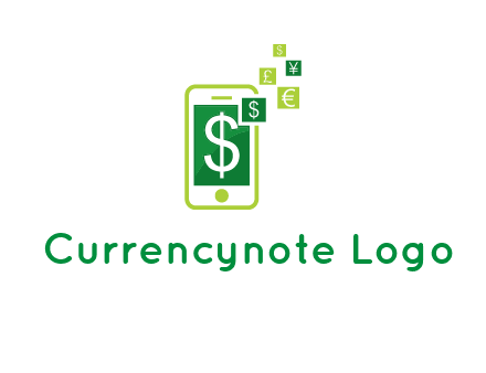 mobile icon currency logo
