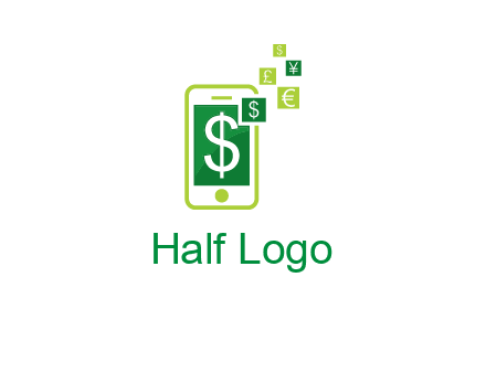 mobile icon currency logo