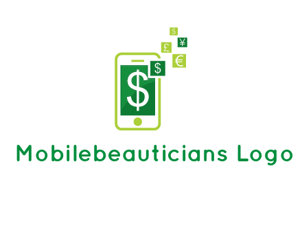mobile icon currency logo
