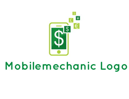 mobile icon currency logo