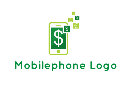 mobile icon currency logo