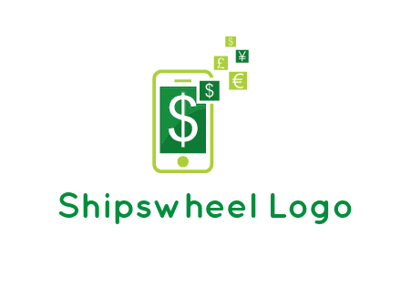 mobile icon currency logo